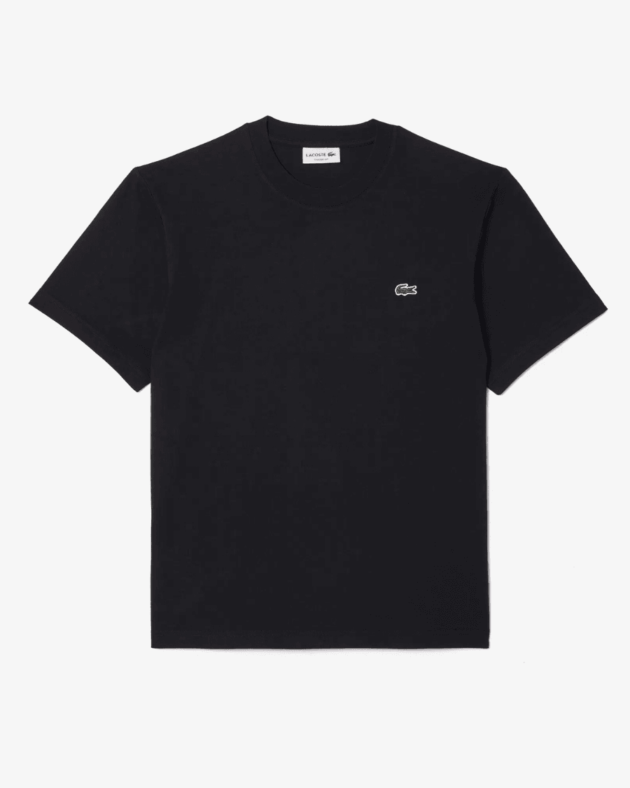 Erkek Klasik Fit Bisiklet Yaka Siyah T-Shirt