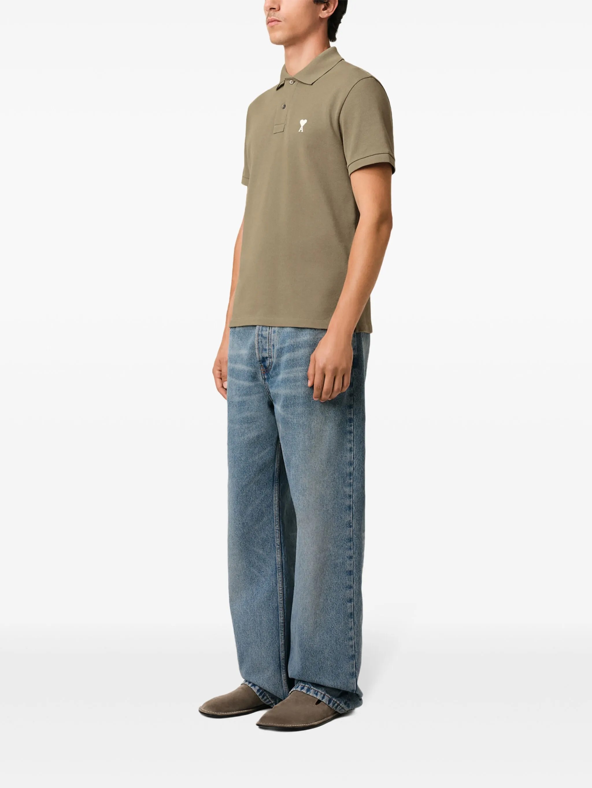 Erkek Polo Yaka T-Shirt Kahverengi