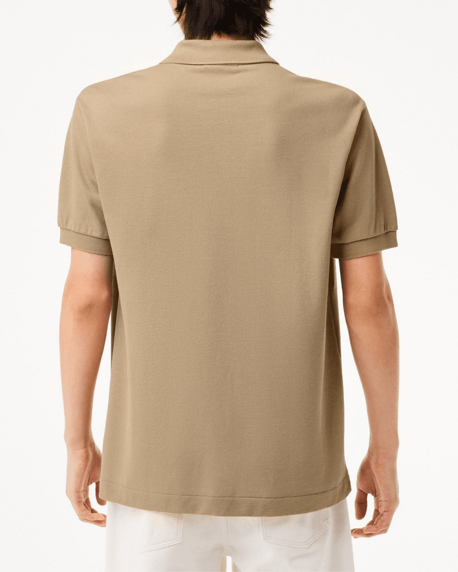Polo Yaka Erkek Klasik Fit Bej T-Shirt