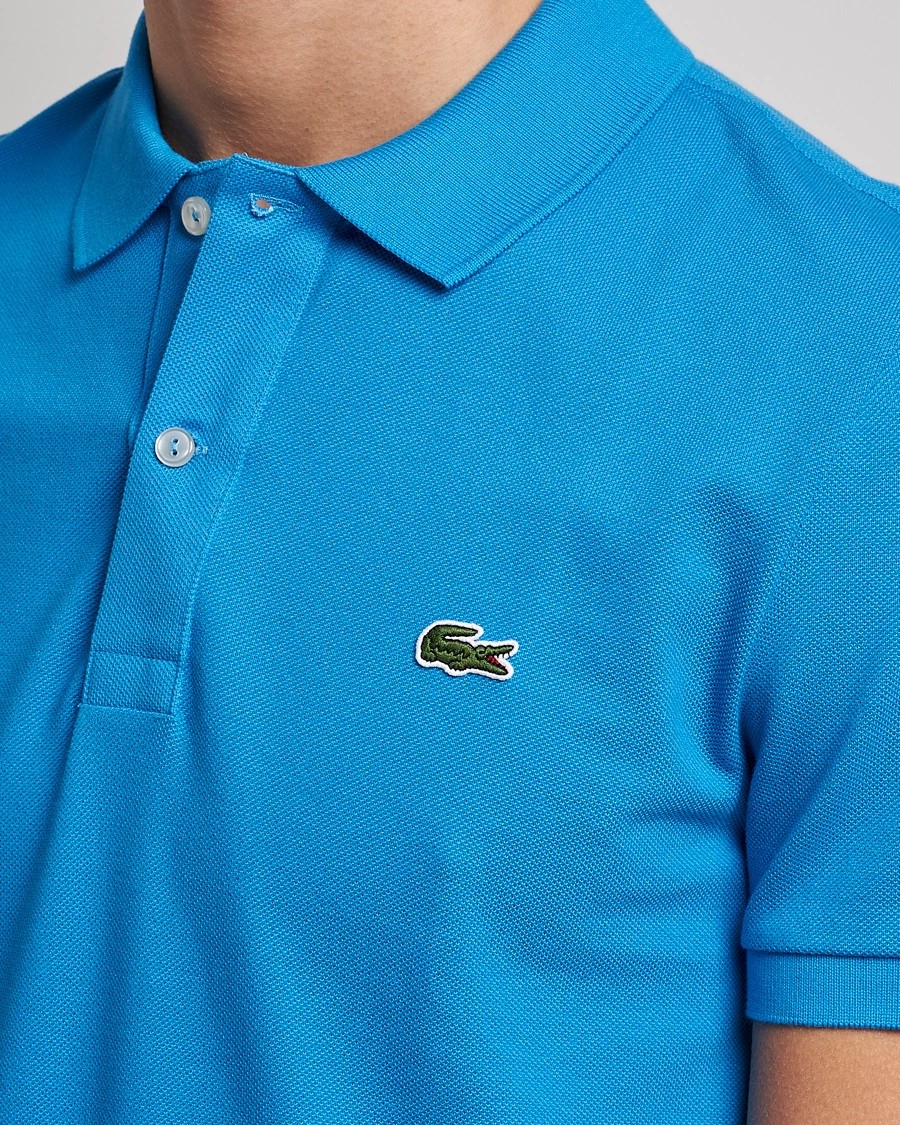 L.12.12 Erkek Slim Fit Mavi Polo Yaka T-Shirt