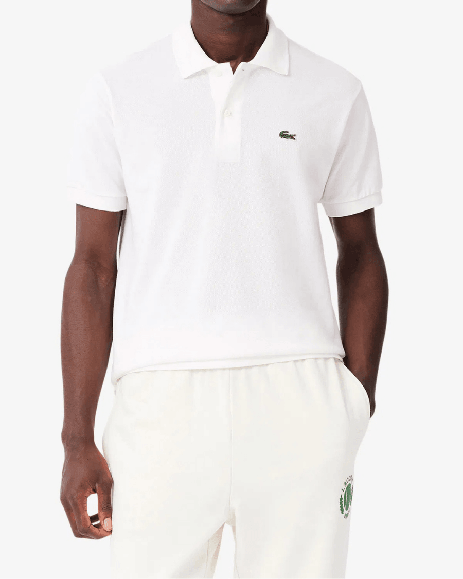 Polo Yaka Erkek Klasik Fit Beyaz T-Shirt