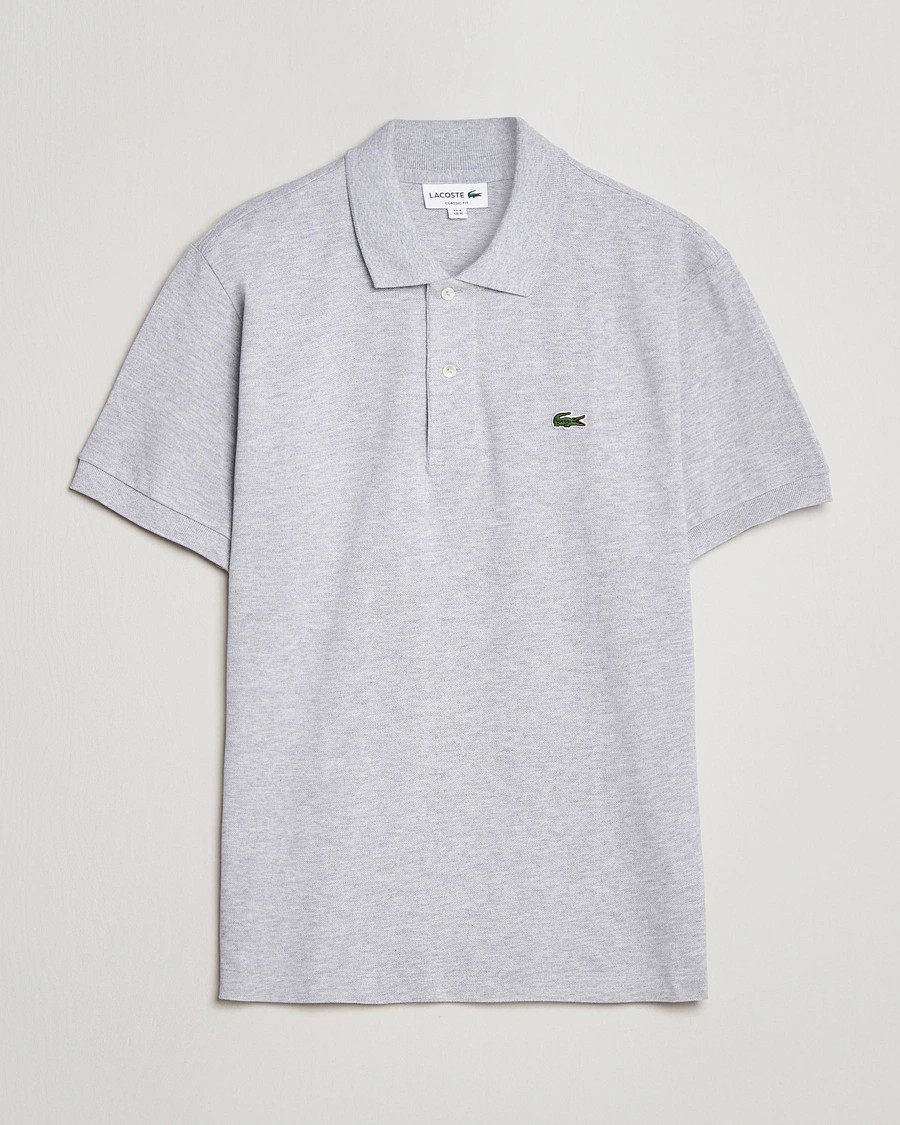 L.12.12 Erkek Klasik Fit Gri Polo Yaka T-Shirt