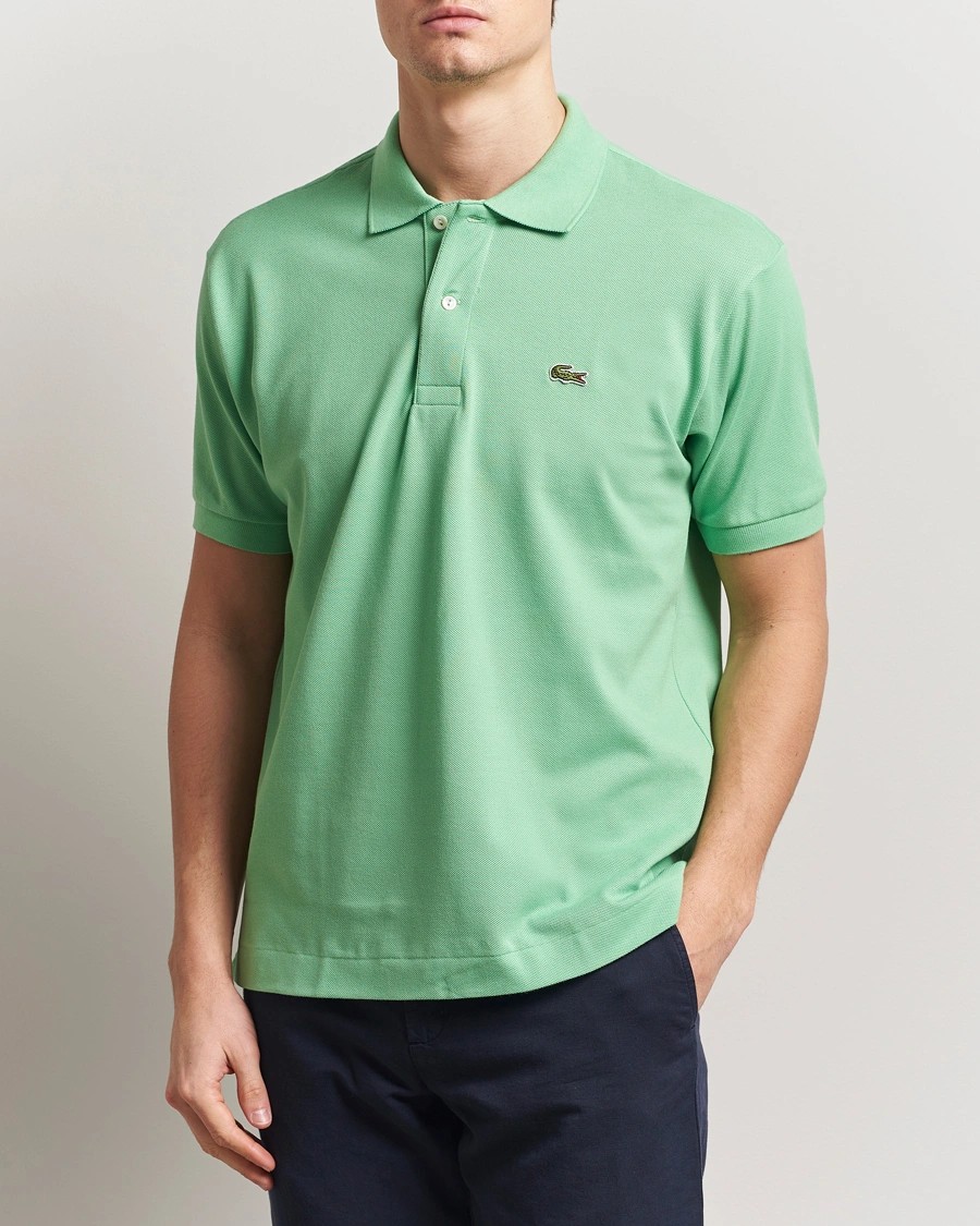 L.12.12 Erkek Klasik Fit Su Yeşil Polo Yaka T-Shirt