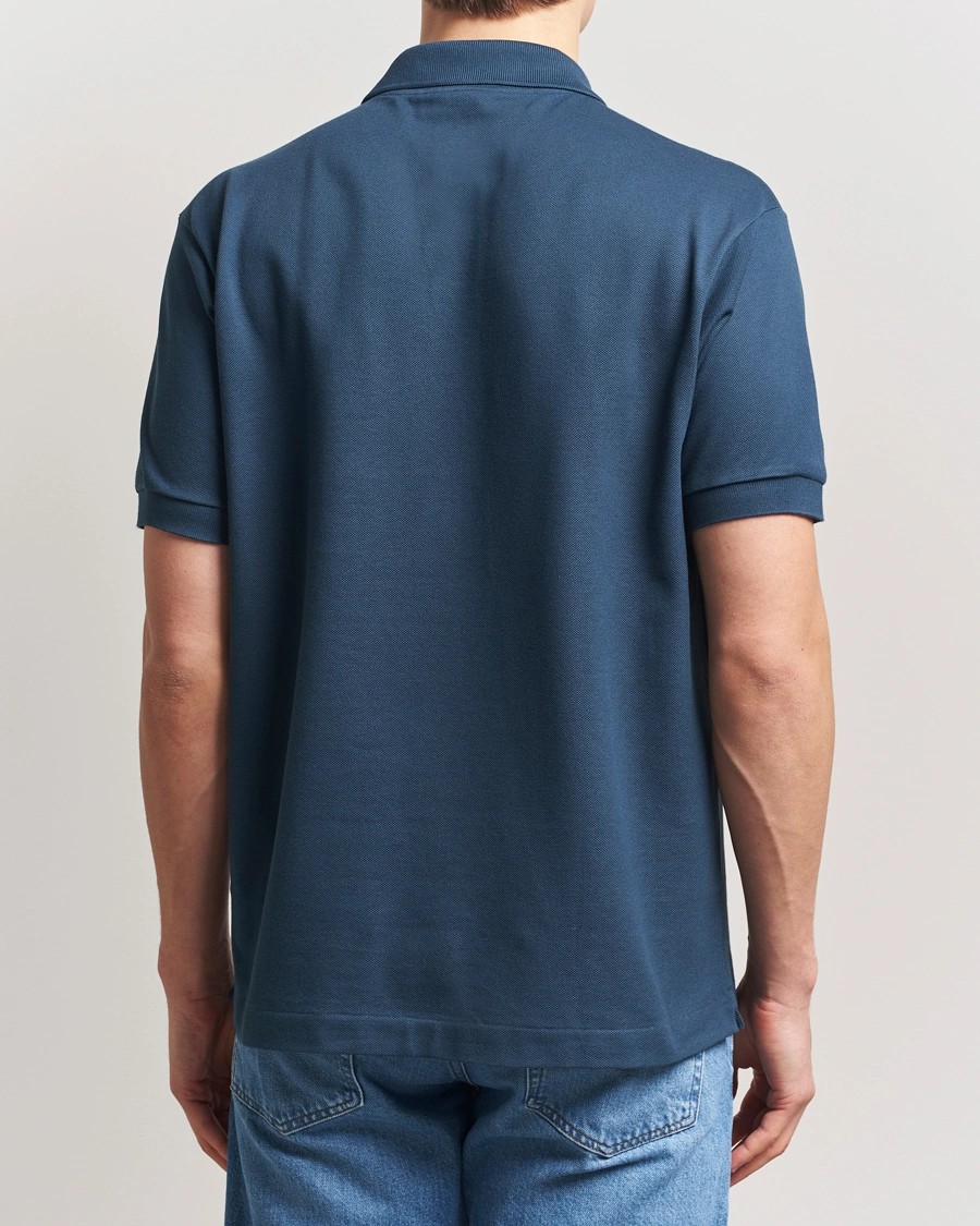 L.12.12 Erkek Klasik Fit Falcon Mavi Polo Yaka T-Shirt