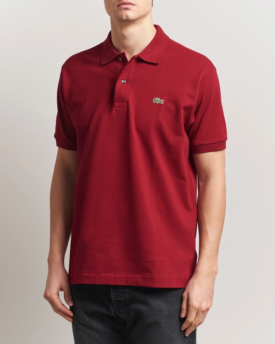 L.12.12 Erkek Klasik Fit Bordo Polo Yaka T-Shirt