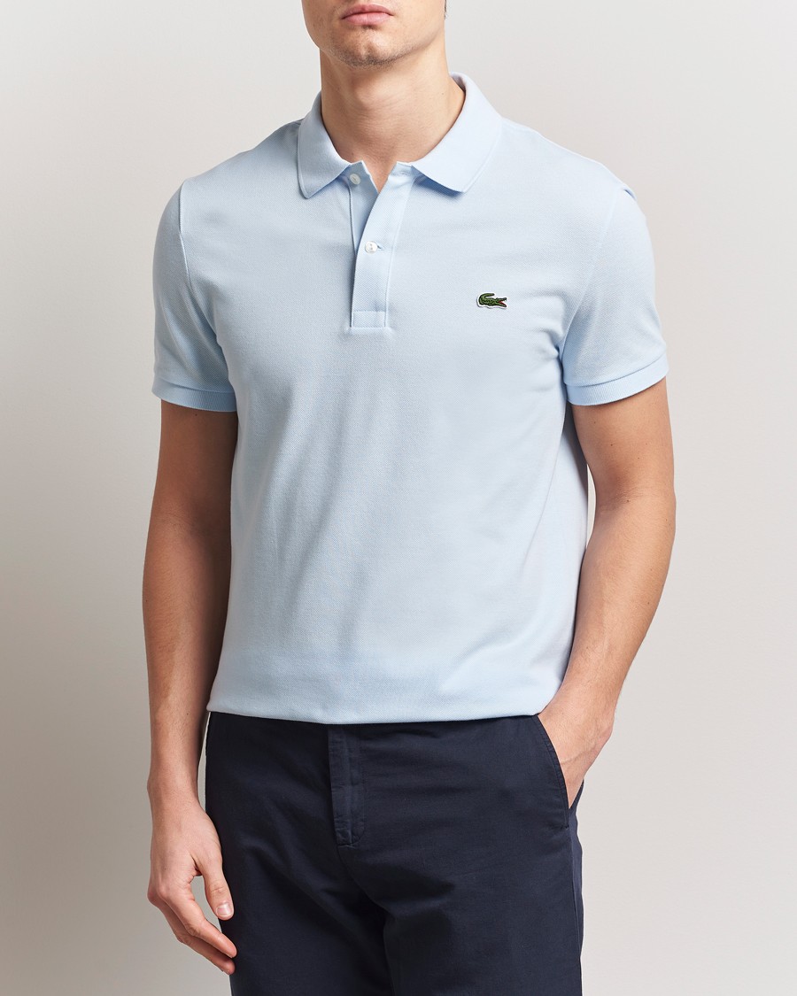 L.12.12 Erkek Slim Fit Mavi Polo Yaka T-Shirt