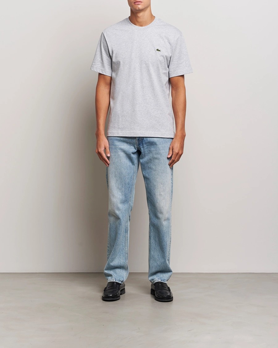 Erkek Standart Fit Basic Bisiklet Yaka Gri T-Shirt