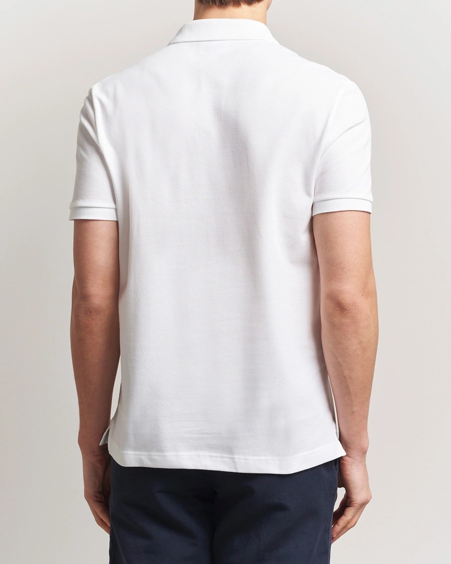 L.12.12 Erkek Slim Fit Beyaz Polo Yaka T-Shirt