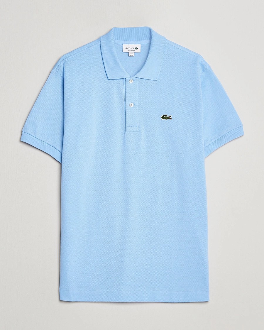 L.12.12 Erkek Klasik Fit Mavi Polo Yaka T-Shirt