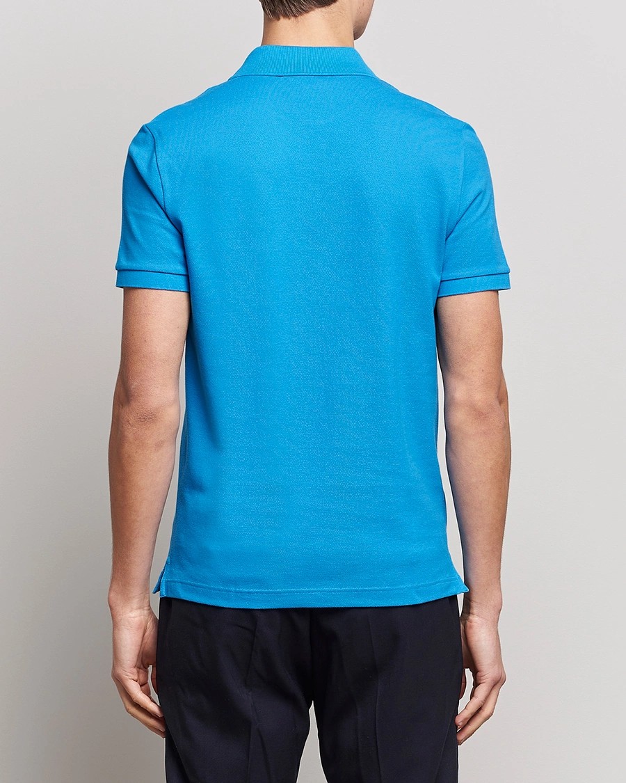 L.12.12 Erkek Slim Fit Mavi Polo Yaka T-Shirt