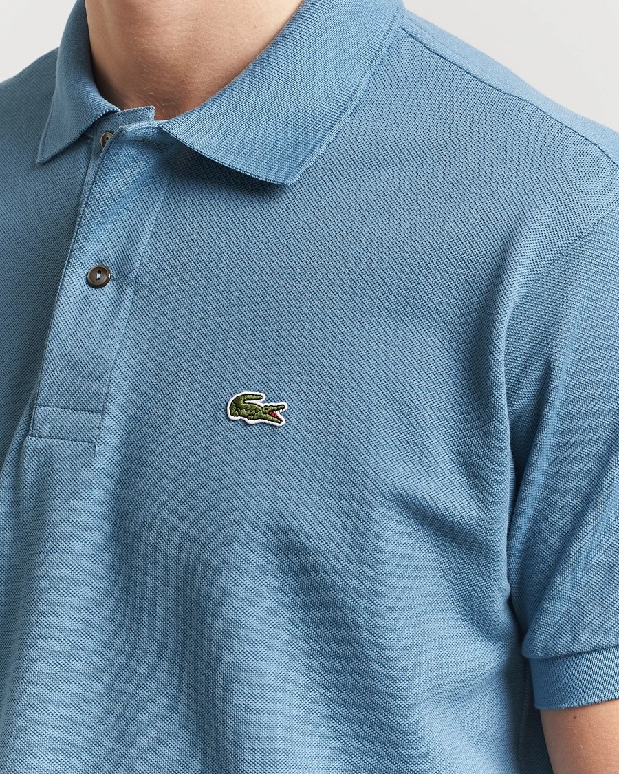 L.12.12 Erkek Klasik Fit Mavi Polo Yaka T-Shirt