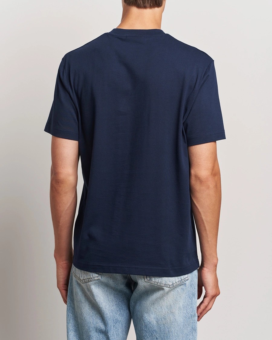 Erkek Standart Fit Basic Bisiklet Yaka Lacivert T-Shirt