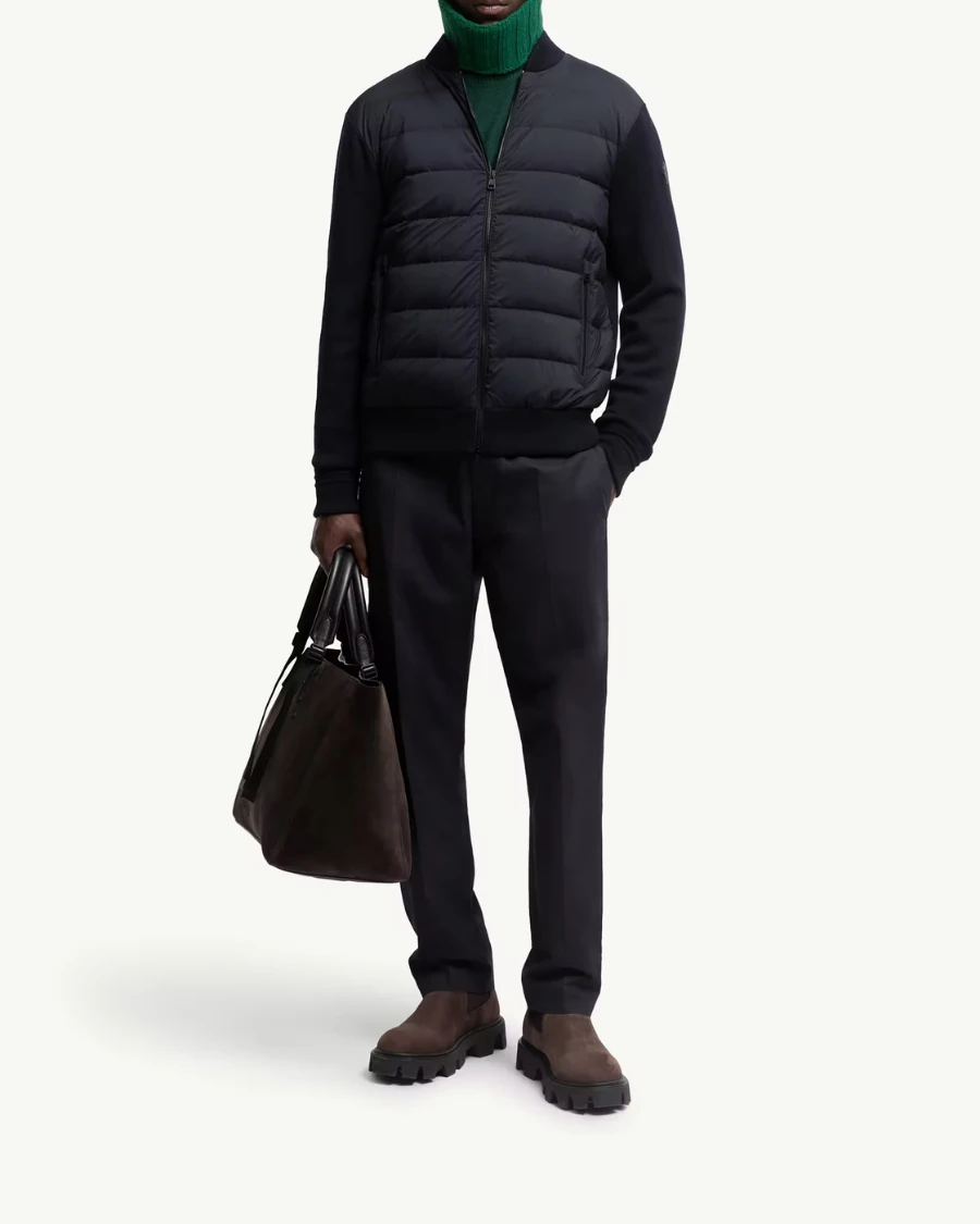 Dolgulu Yün Fermuarlı Hırka