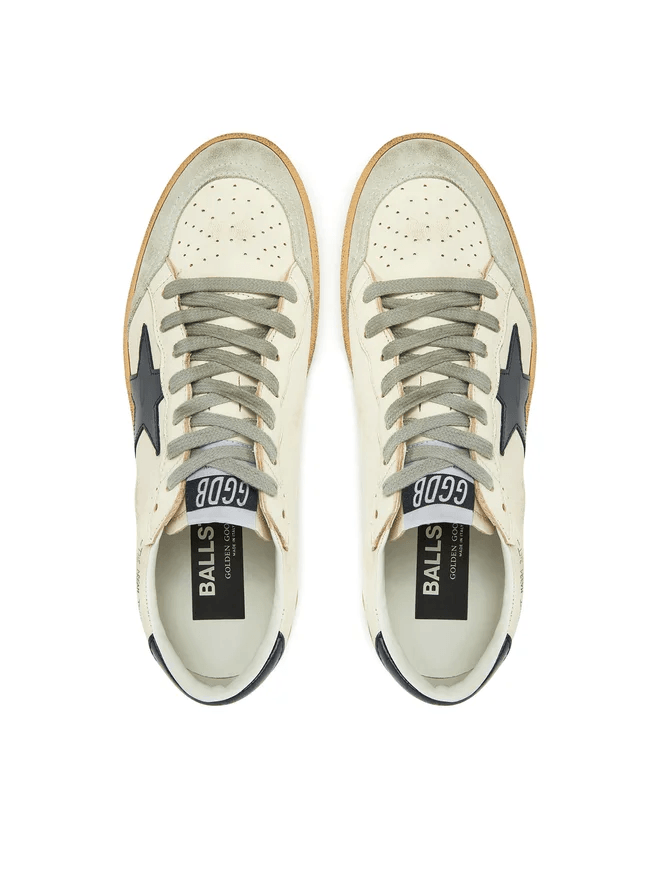 BallStar Siyah Beyaz Erkek Deri Sneaker
