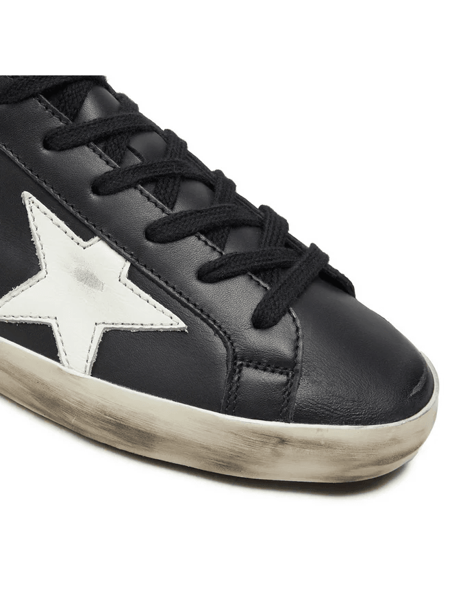 Super Star Siyah Erkek Deri Sneaker
