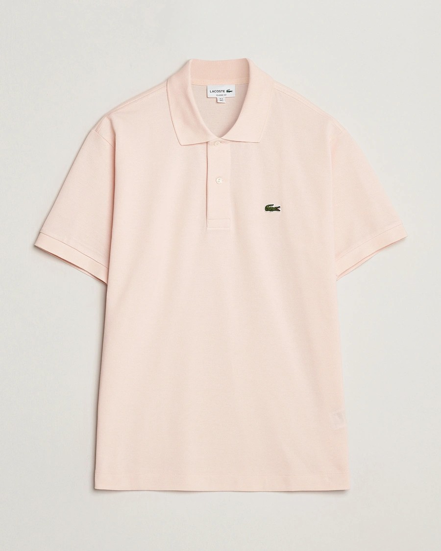 L.12.12 Erkek Klasik Fit Angora Pembe Polo Yaka T-Shirt