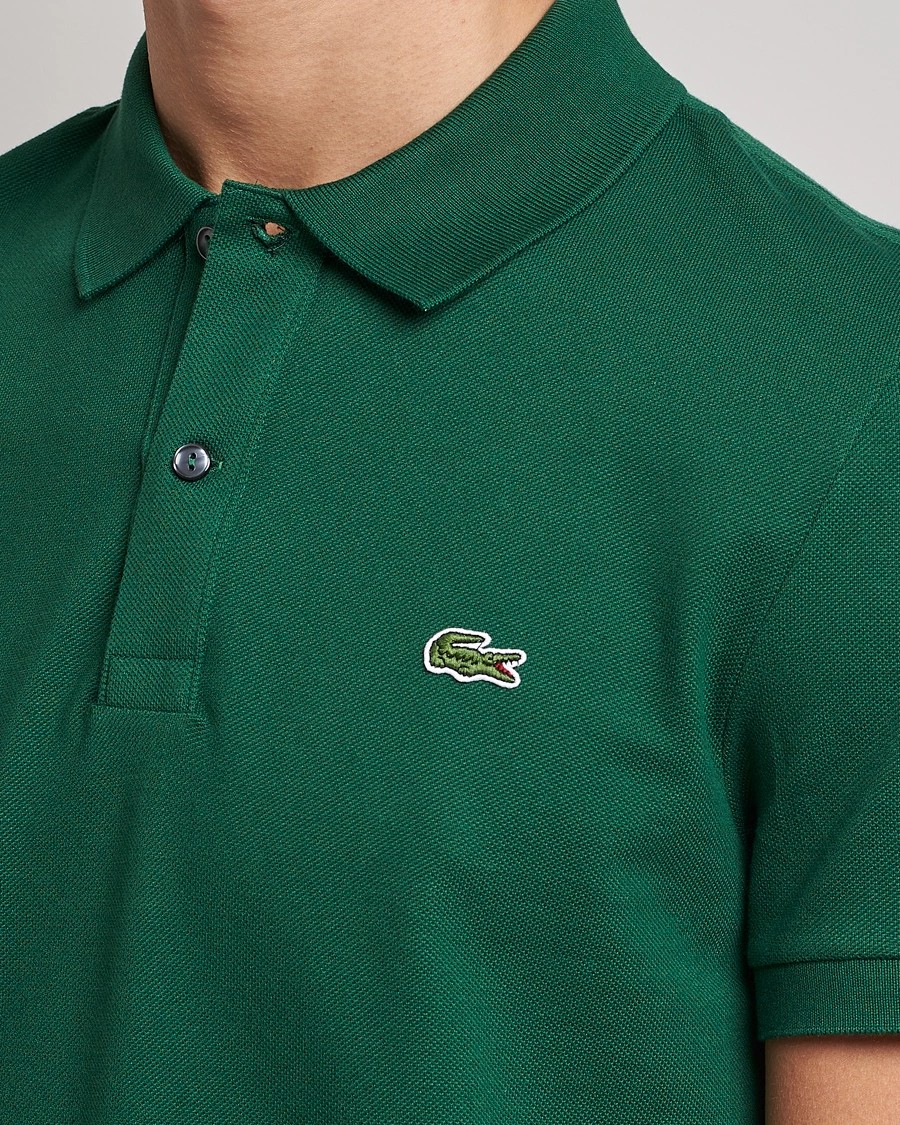L.12.12 Erkek Slim Fit Yeşil Polo Yaka T-Shirt