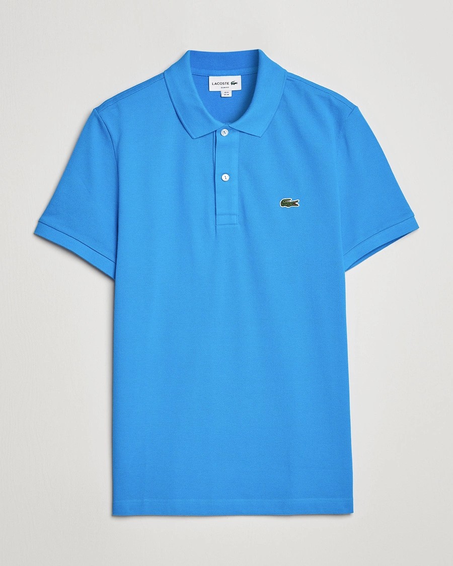 L.12.12 Erkek Slim Fit Mavi Polo Yaka T-Shirt