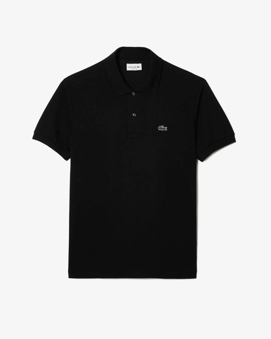 Polo Yaka Erkek Klasik Fit Siyah T-Shirt