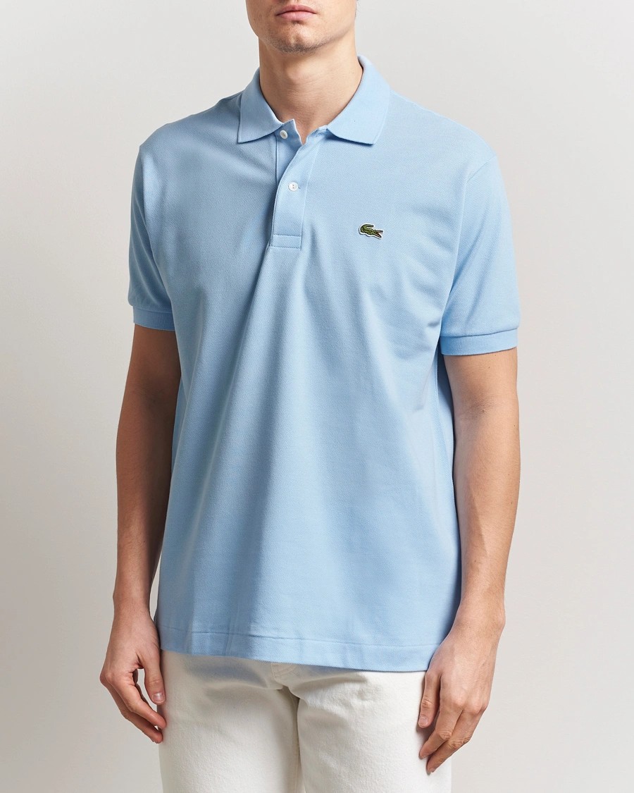L.12.12 Erkek Klasik Fit Mavi Polo Yaka T-Shirt