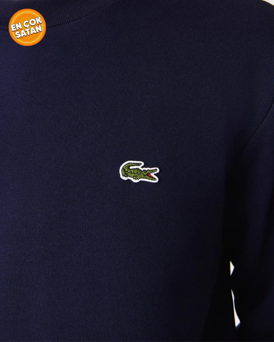 Erkek Classic Fit Bisiklet Yaka Lacivert Sweatshirt