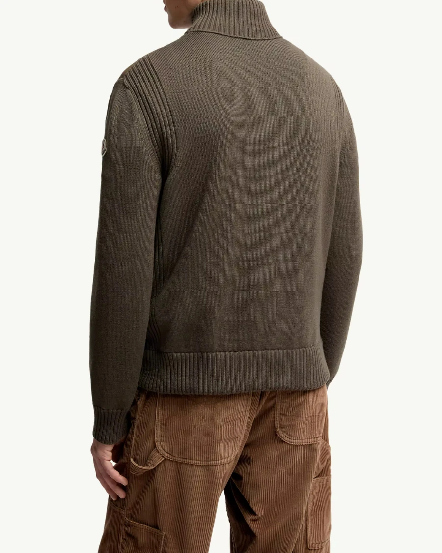 Dolgulu Yün Fermuarlı Hırka