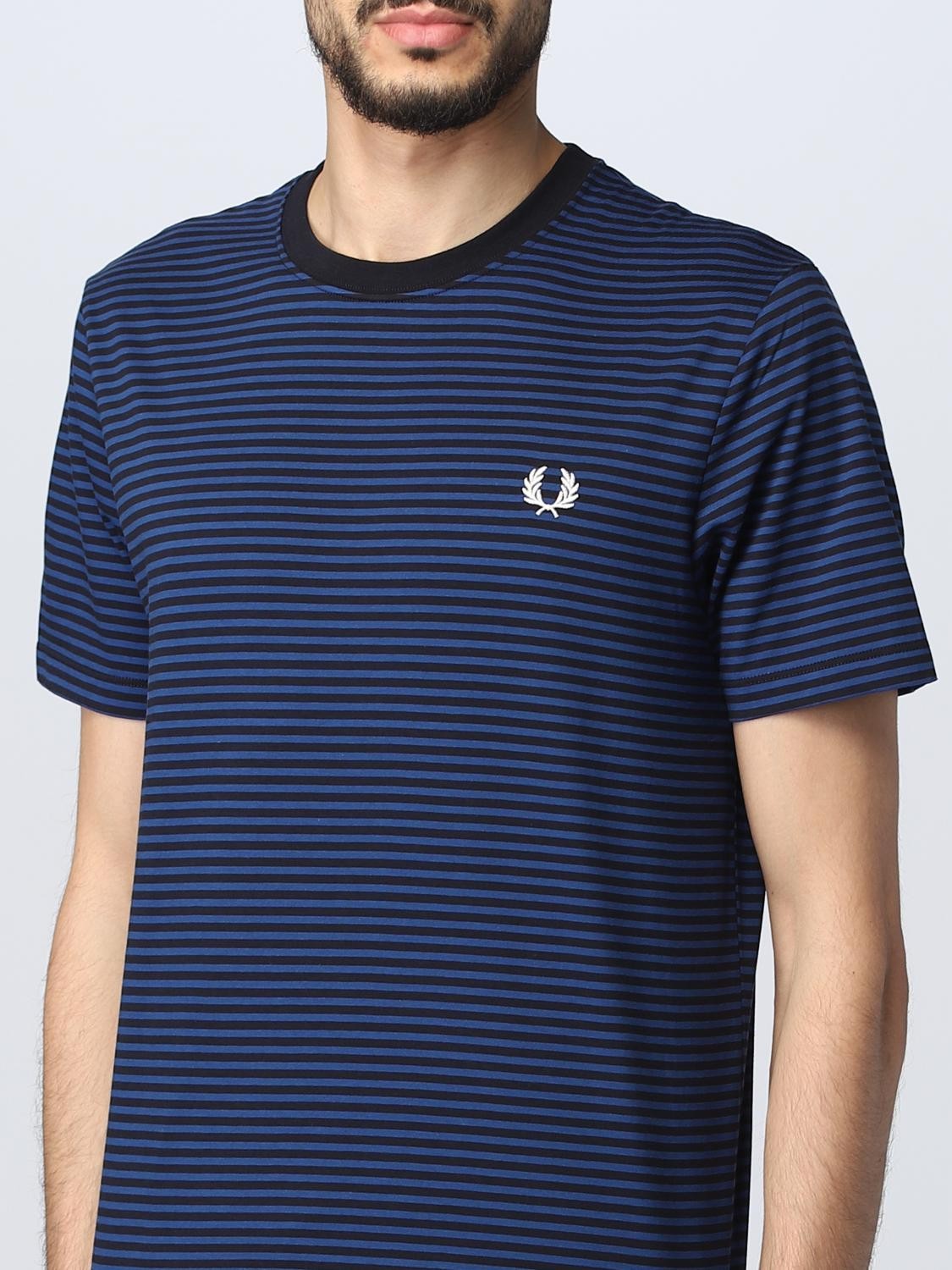 Erkek Desenli Mavi T-Shirt