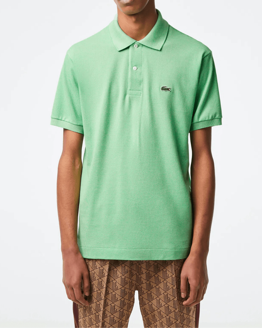Polo Yaka Erkek Klasik Fit Açık Yeşil T-Shirt