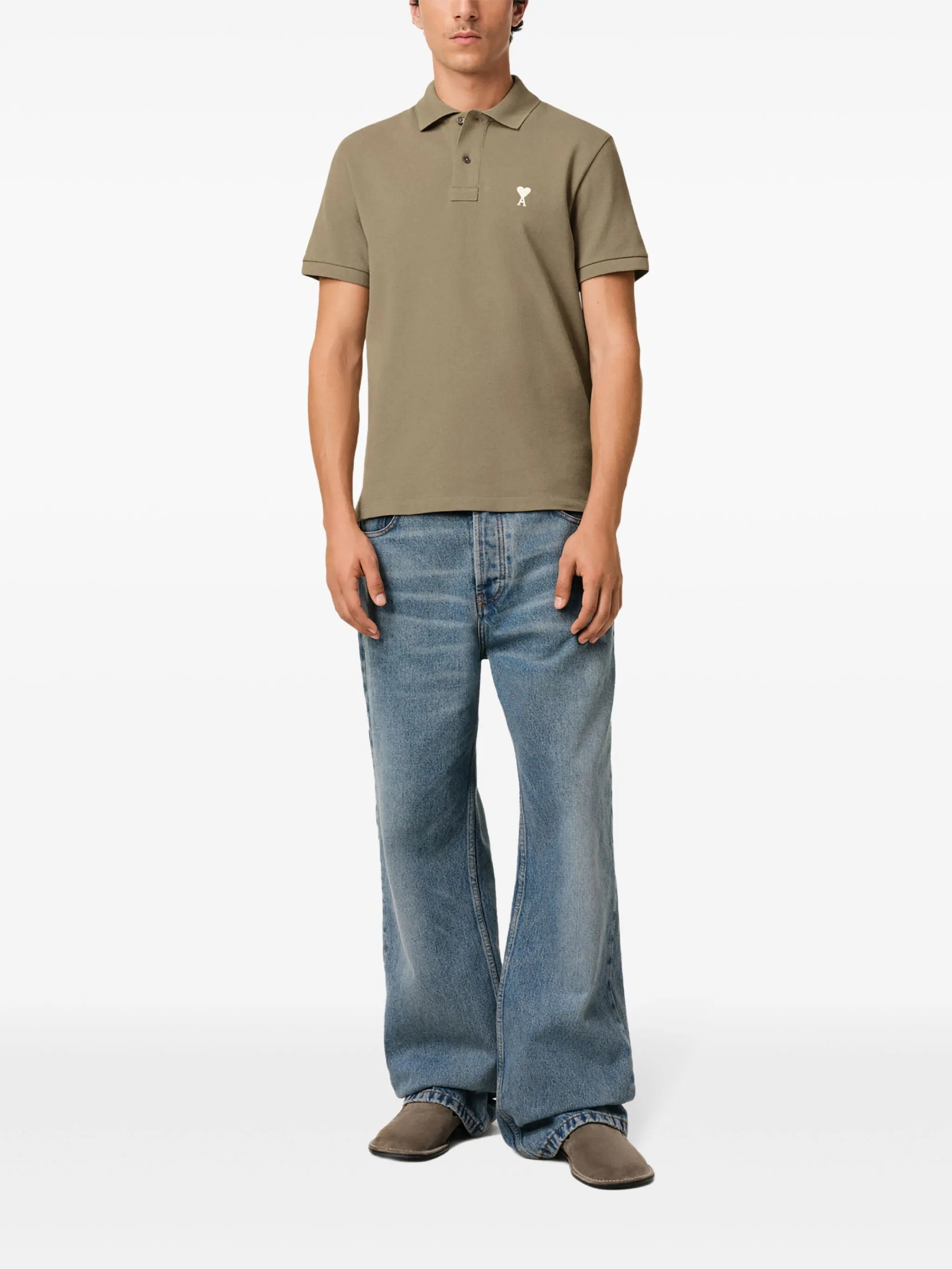 Erkek Polo Yaka T-Shirt Kahverengi