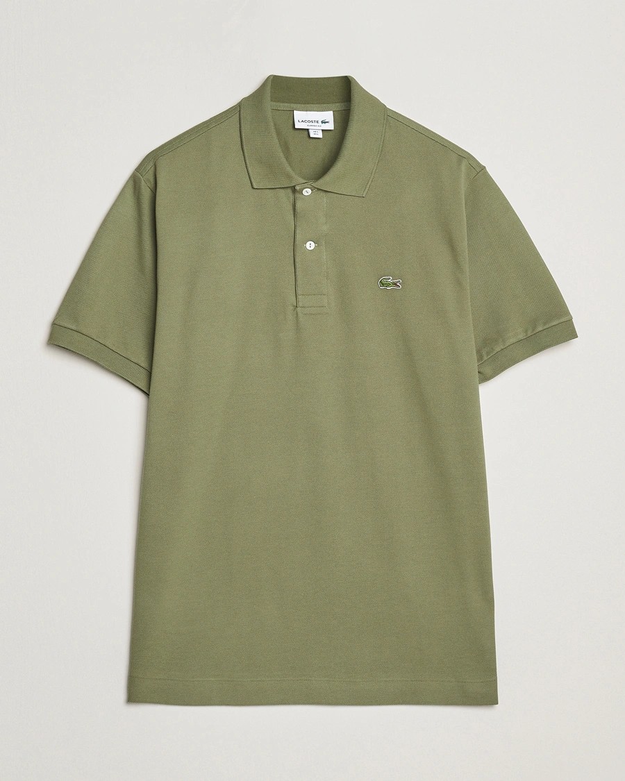 L.12.12 Erkek Klasik Fit Haki Polo Yaka T-Shirt
