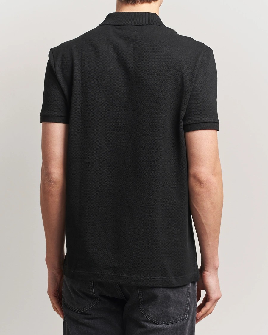 L.12.12 Erkek Slim Fit Siyah Polo Yaka T-Shirt