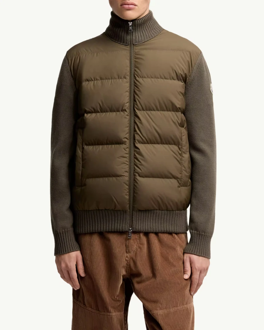 Dolgulu Yün Fermuarlı Hırka