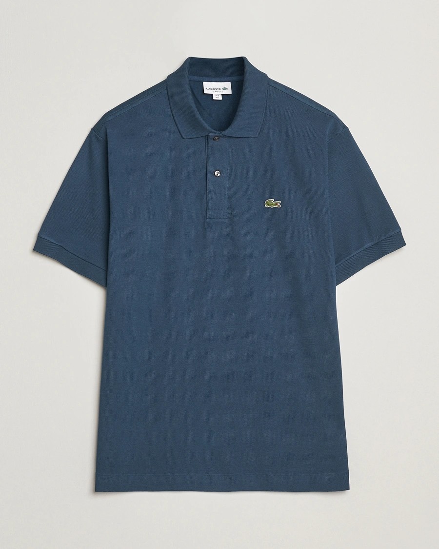 L.12.12 Erkek Klasik Fit Falcon Mavi Polo Yaka T-Shirt