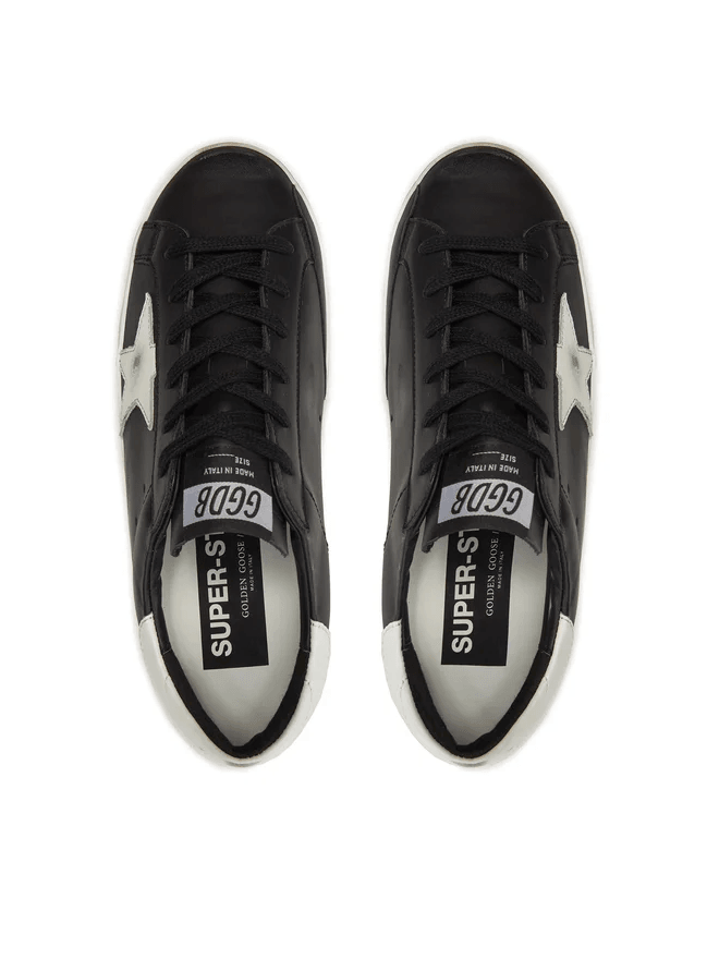 Super Star Siyah Erkek Deri Sneaker