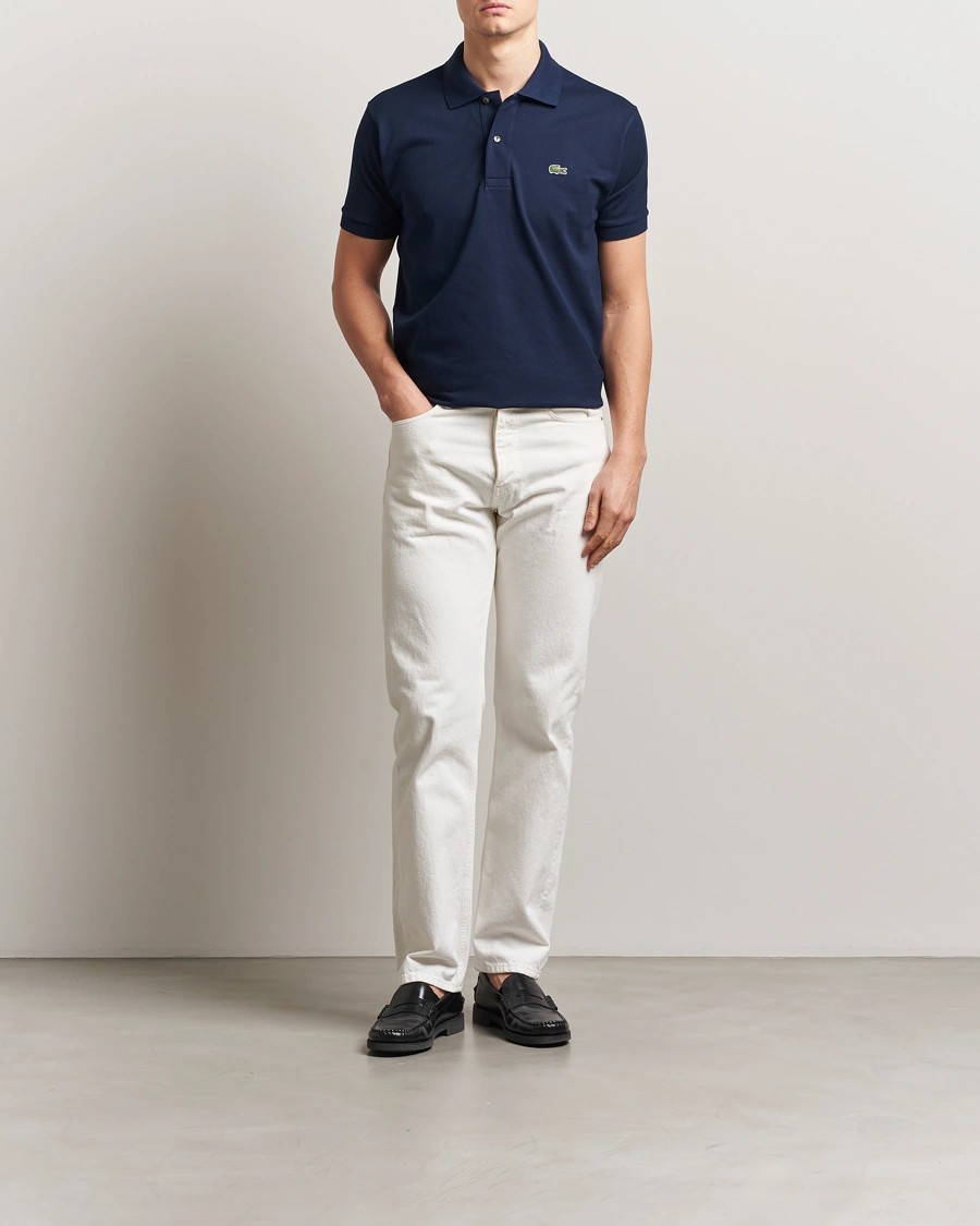 L.12.12 Erkek Klasik Fit Lacivert Polo Yaka T-Shirt