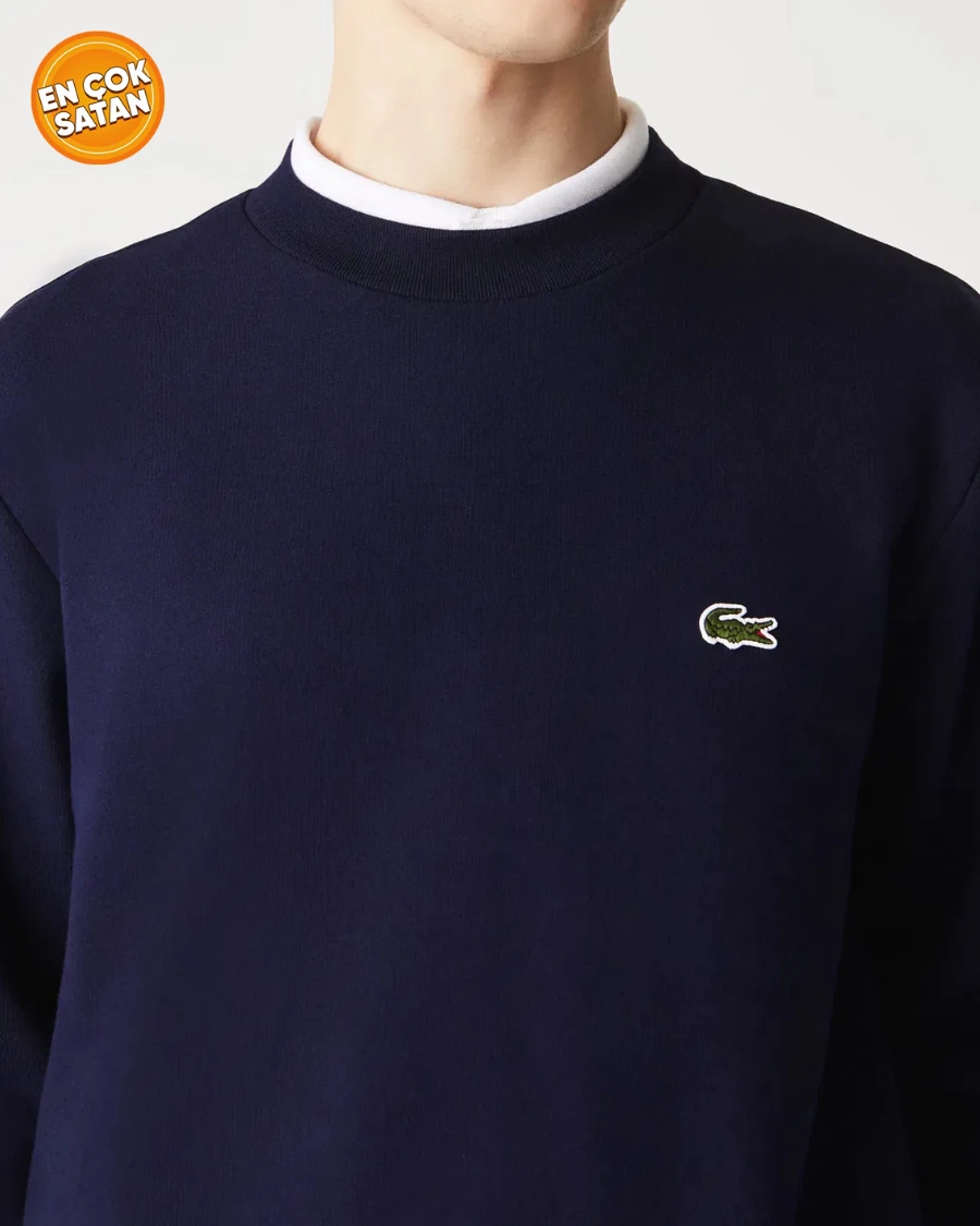 Erkek Classic Fit Bisiklet Yaka Lacivert Sweatshirt