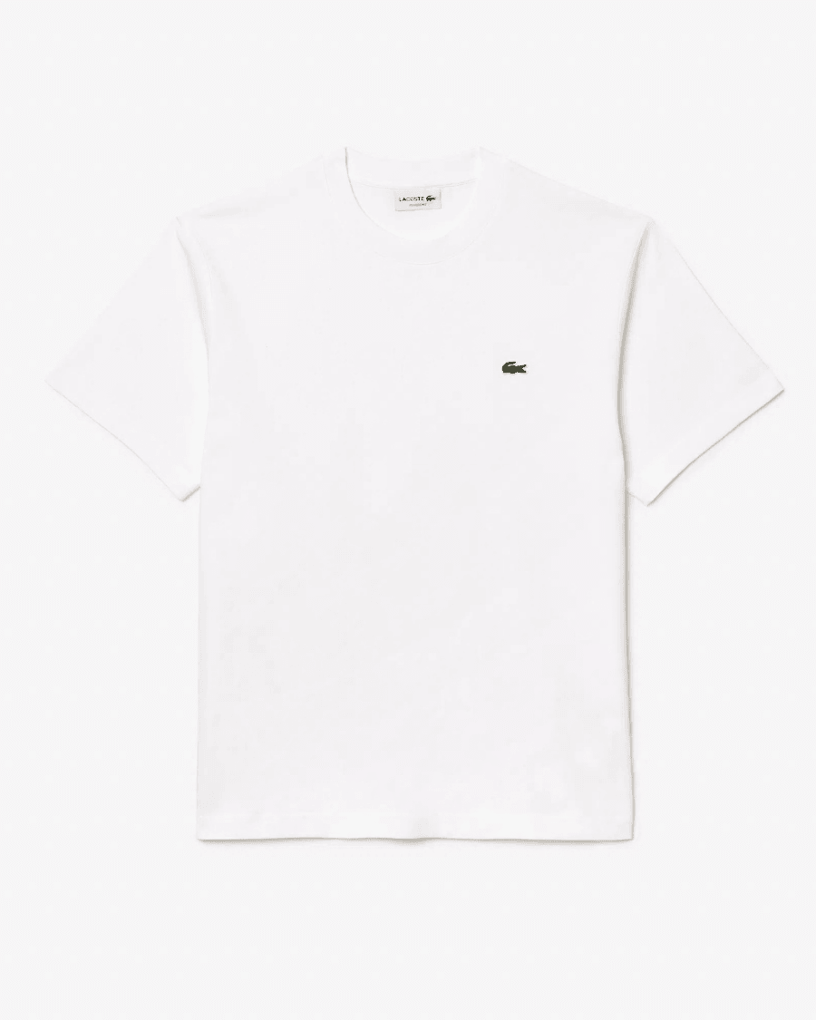 Erkek Klasik Fit Bisiklet Yaka Beyaz T-Shirt