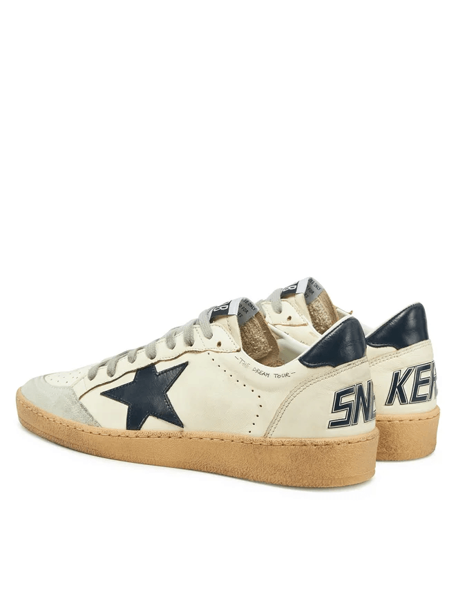BallStar Siyah Beyaz Erkek Deri Sneaker
