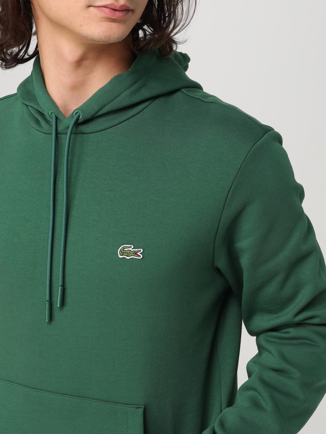 Erkek Classic Fit Kapüşonlu Yeşil Sweatshirt