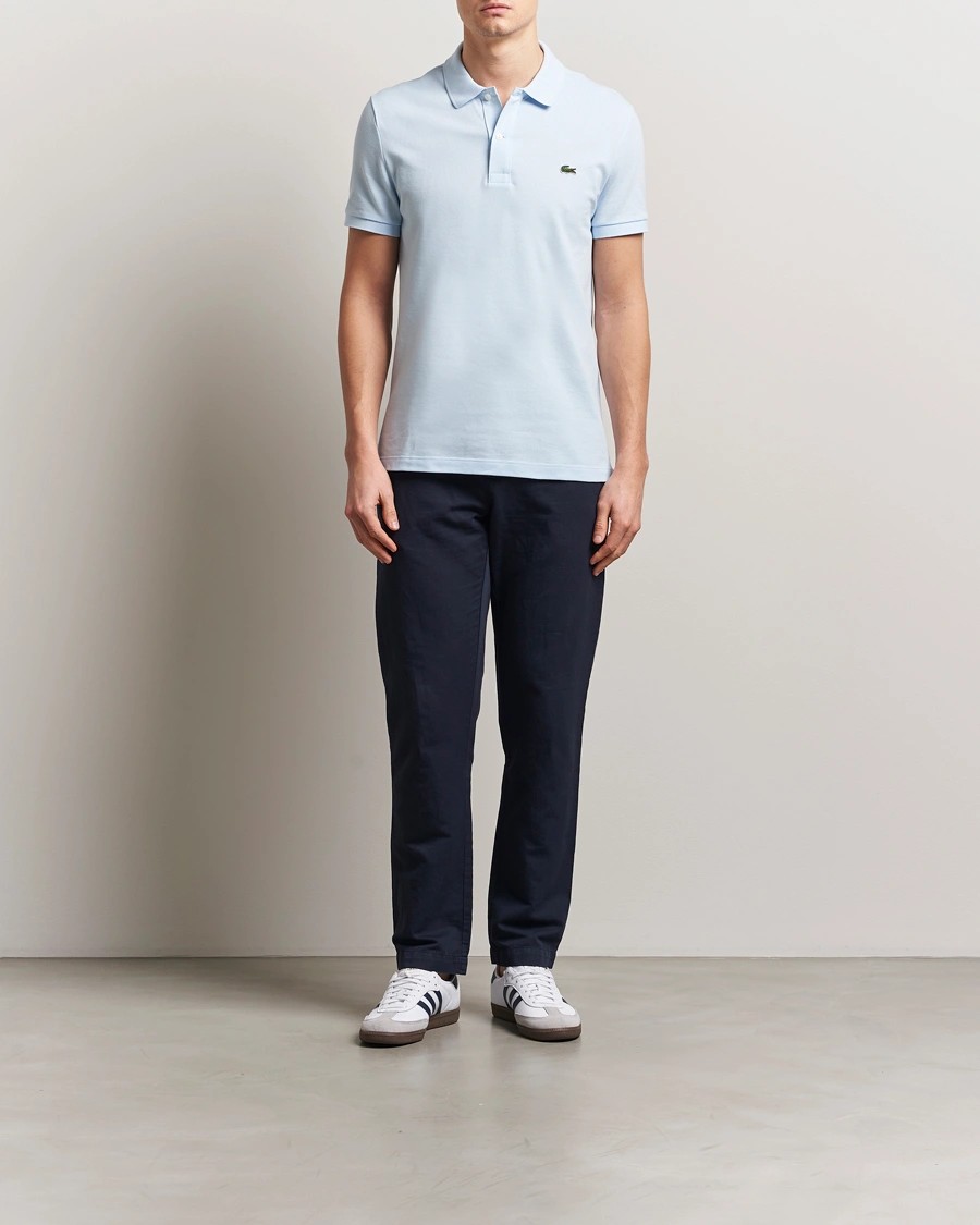 L.12.12 Erkek Slim Fit Mavi Polo Yaka T-Shirt