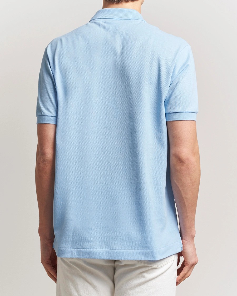 L.12.12 Erkek Klasik Fit Mavi Polo Yaka T-Shirt