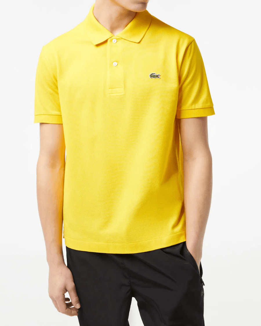 Polo Yaka Erkek Klasik Fit Sarı T-Shirt