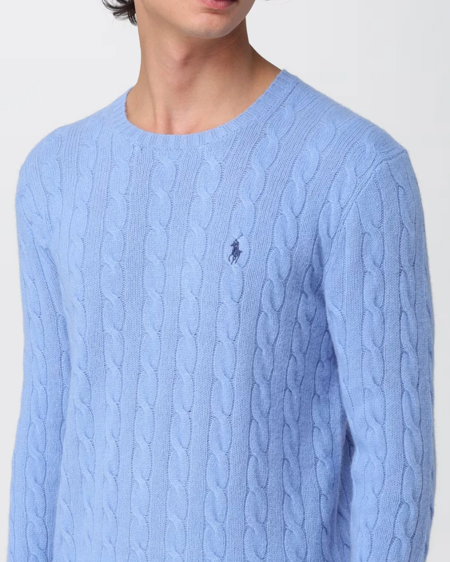 Erkek Mavi Yün Kazak