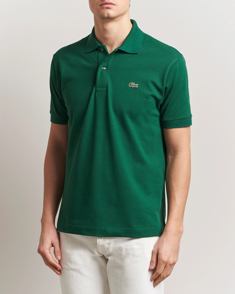 L.12.12 Erkek Klasik Fit Yeşil Polo Yaka T-Shirt