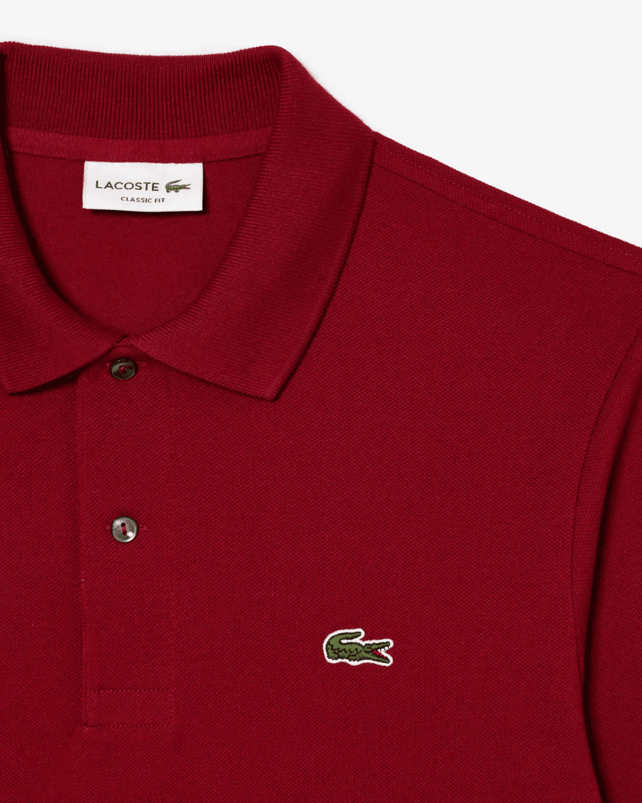 Polo Yaka Erkek Klasik Fit Uzun Kollu Bordo Sweatshirt
