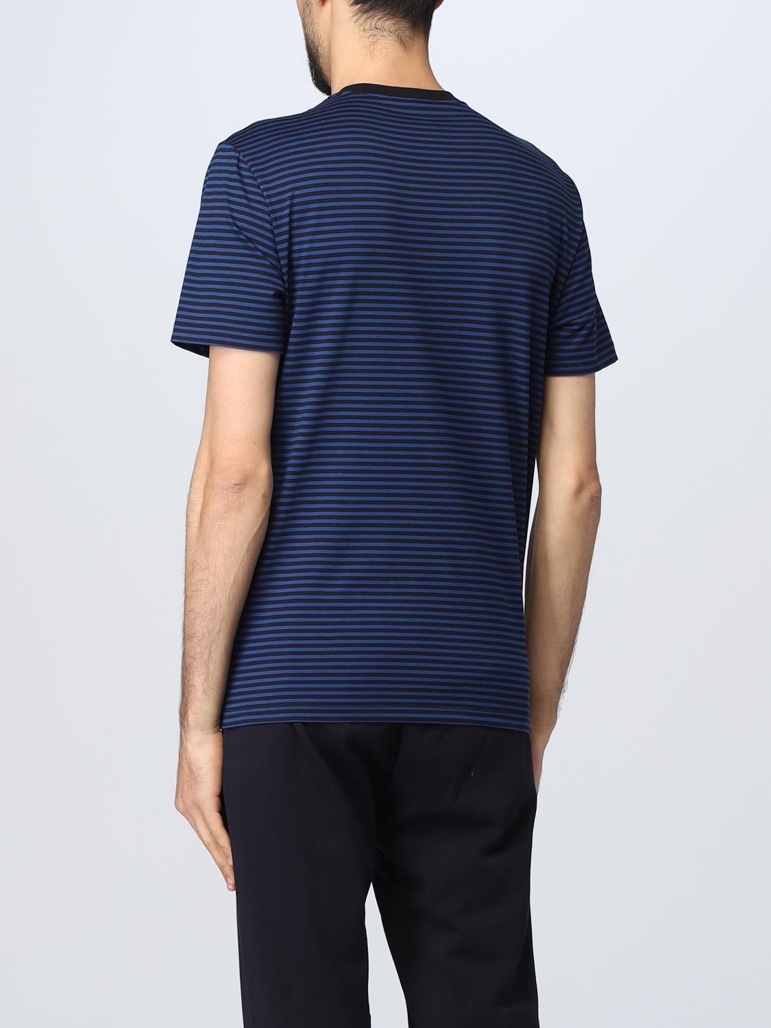 Erkek Desenli Mavi T-Shirt
