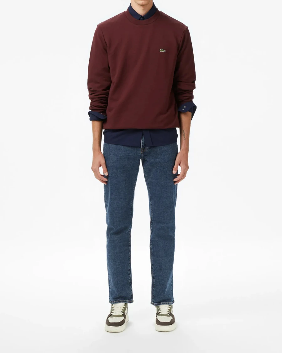 Erkek Classic Fit Bisiklet Yaka Bordo Sweatshirt