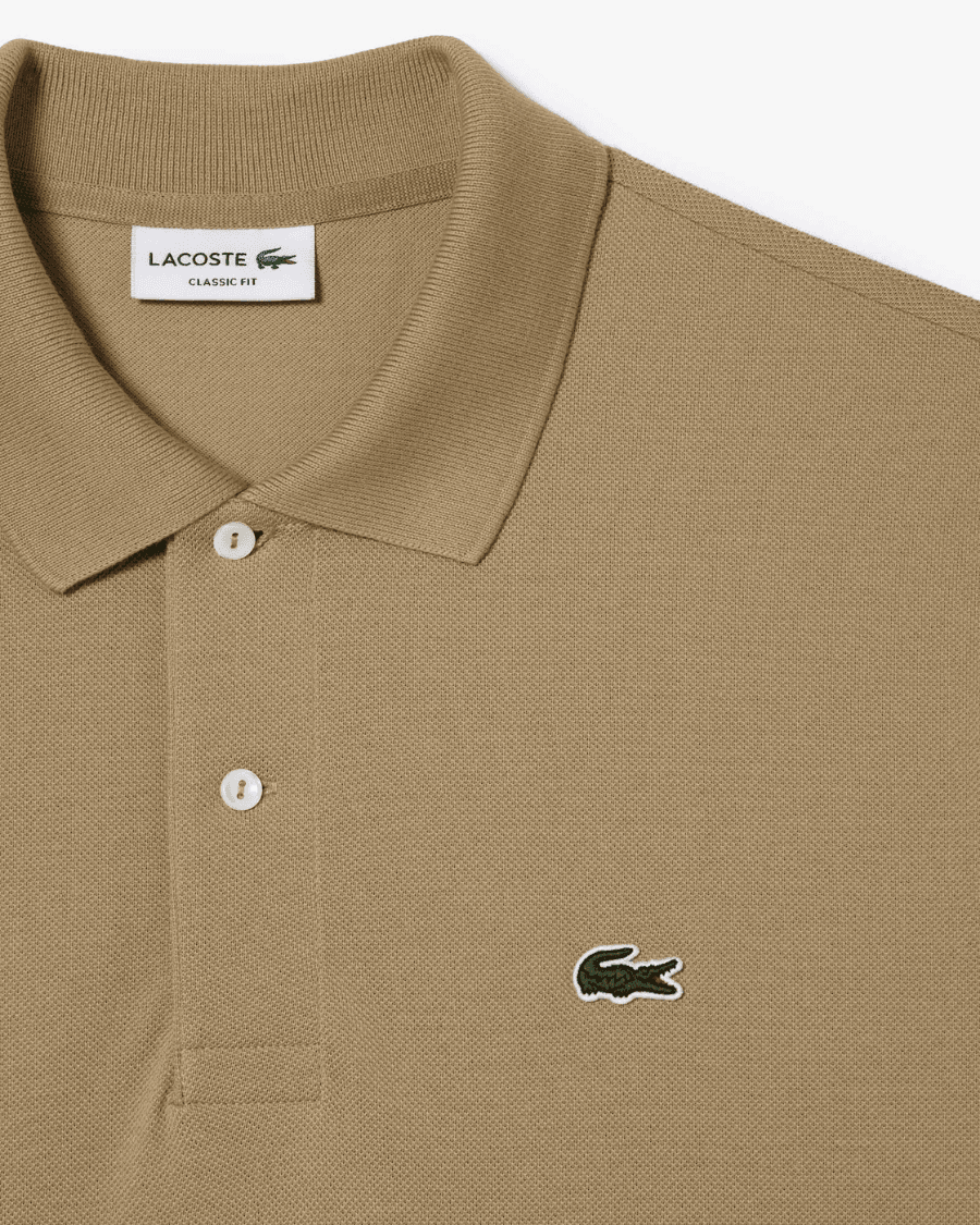 Polo Yaka Erkek Klasik Fit Bej T-Shirt