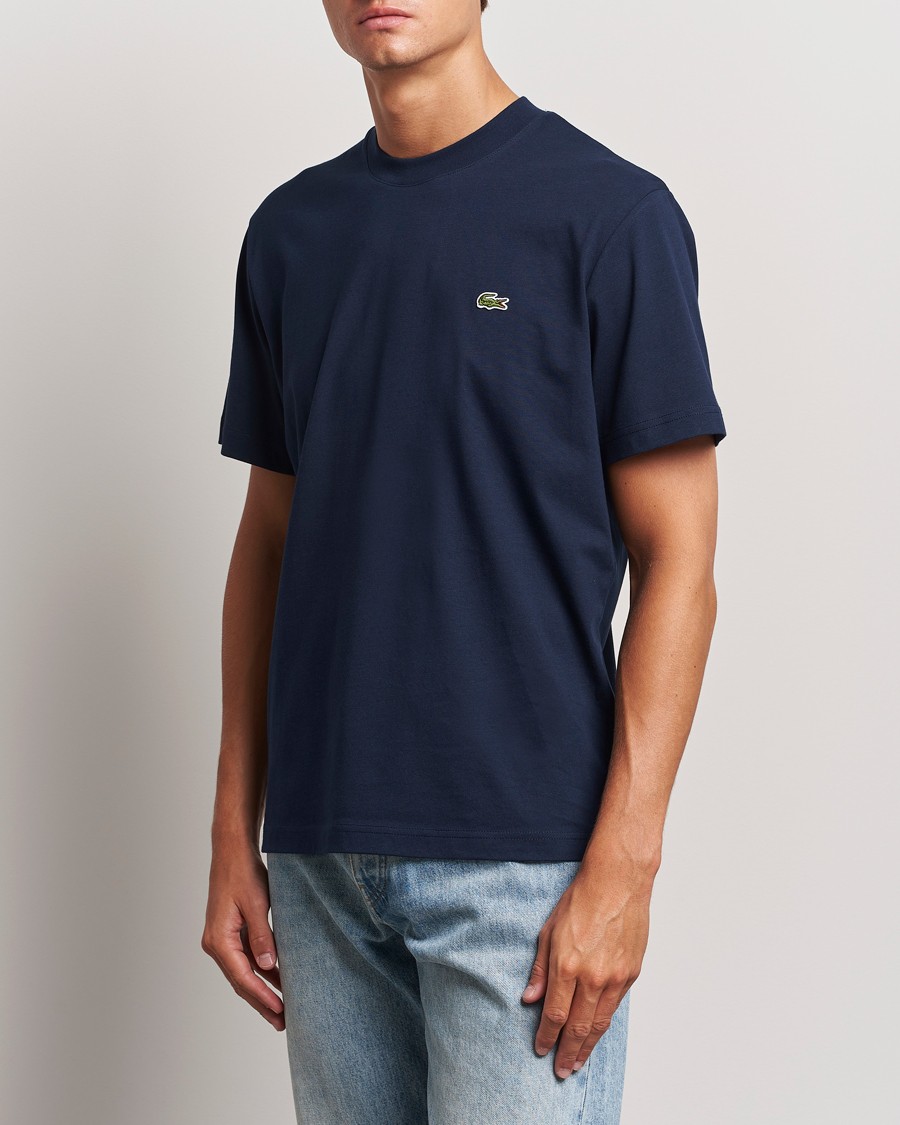 Erkek Standart Fit Basic Bisiklet Yaka Lacivert T-Shirt