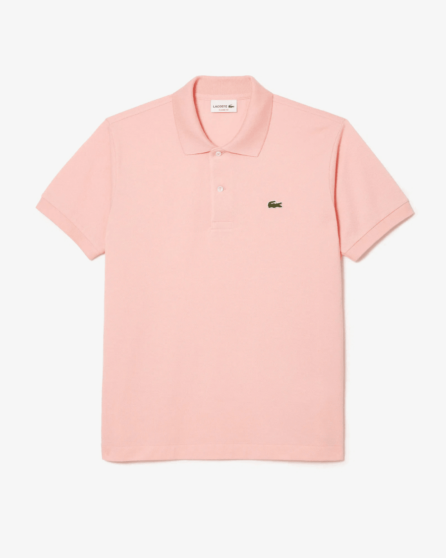 Polo Yaka Erkek Klasik Fit Pembe T-Shirt